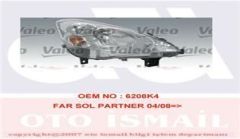 Valeo 43774 Far Sol + Sinyal Partner 2008 Sonrası Elektrikli H4