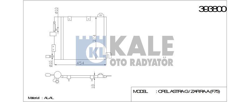 Kale 393800 Klima Radyatörü Astra G 1998 Sonrası 1.7 Td 2.0 Td 2.2 Td Zafı