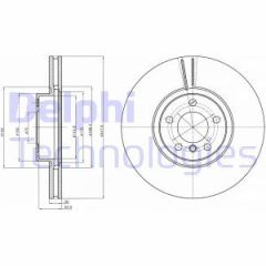 Delphi Bg9063C Fren Diski Teklı Paket Boyalı Bmw X5×6 04/07- On