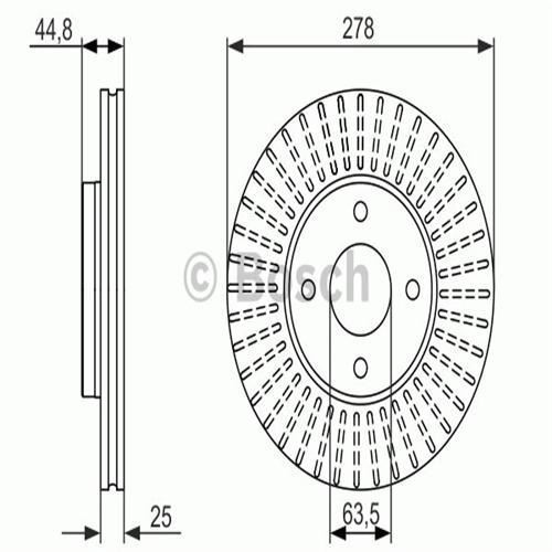 Fren Diski Ön Fıesta 2.0İ St150 04-08 278×25×4Dlxhavalı