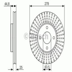 Fren Diski Ön Fıesta 2.0İ St150 04-08 278×25×4Dlxhavalı