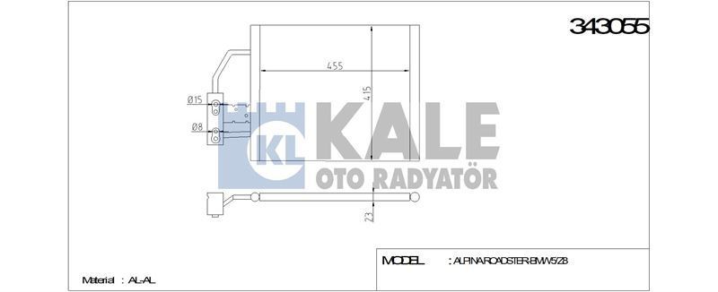 Kale 343055 Klima Radyatörü Roadstar