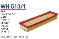 WUNDER WH513/1 HAVA FİLTRESİ - PEUGEOT 207 - 307 - 308 1.4 16 v