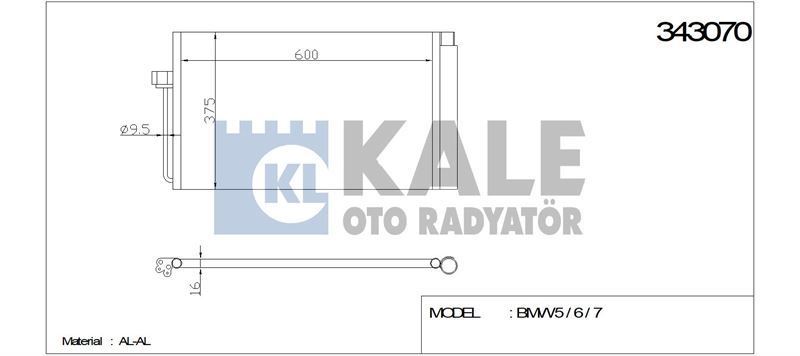 Kale 343070 Klima Radyatörü Bmw 5 Bmw 6 Bmw 7