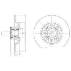 Fren Diski Arka 308 2007 Sonrası / C4 Ds4  2011 Sonrası Rulmanlı Düz 249Mm