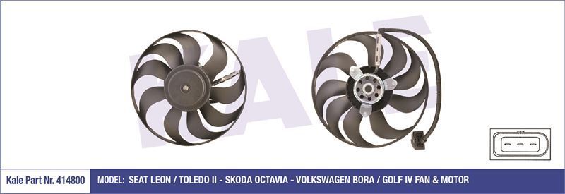 Kale 414800 Fan Motoru Golf Iv 1997 Sonrası Bora 1998 Sonrası 1.4 16V 1.6 16V / Tol