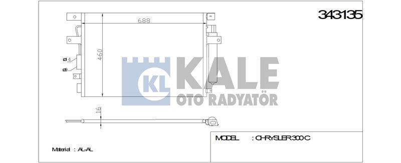 Kale 343135 Klima Radyatörü 300 C Tourıng