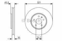 Fren Diski Ön Astra J 2009 Sonrası Zafıra C  2011 Sonrası Cascada  2013 Sonrası Havalı 321Mm