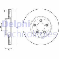 Delphi Bg9168C Ön Fren Aynası Sağ/Sol Uyumlu Touareg 05-10 Cayenn