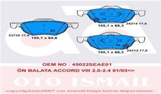 Trw Gdb3355 Fren Balatası Ön Accord 03-