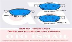 Trw Gdb3355 Fren Balatası Ön Accord 03-