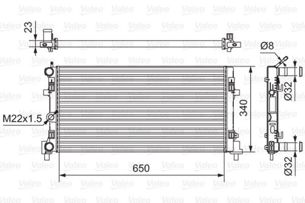 VALEO 701522 SU RADYATÖRÜ POLO V 09- 1.0 12V 1.0 TSI 1.2 12V 1.2