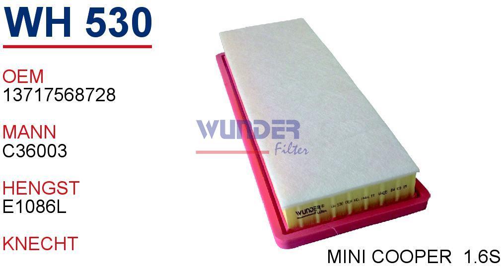 WUNDER WH530 HAVA FİLTRESİ - CITROEN C4 II, C4 PİCASSO 09/08-12/1