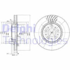 Delphi Bg9514 Fren Diski Ön Teklı Paket S60. S70 S80. V70. Xc70 0