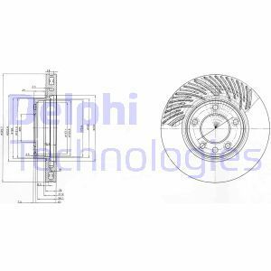 Delphi Bg9773 Fren Diski Ön Sol Touareg 7L 2002 Sonrası Touareg 7P  2010 Sonrası / C