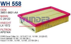 WUNDER WH558 HAVA FİLTRESİ - VOLVO S40 - V50