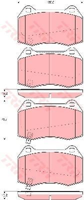 Trw Gdb3381 Fren Balatası Ön 350Z 2003 Sonrası 120 Mm+73,7 Mm+15,2 Mm