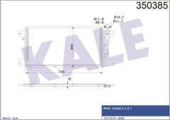 Kale 350385 Kondenser Al/Brz Scanıa P. G. R. T 760×388×16