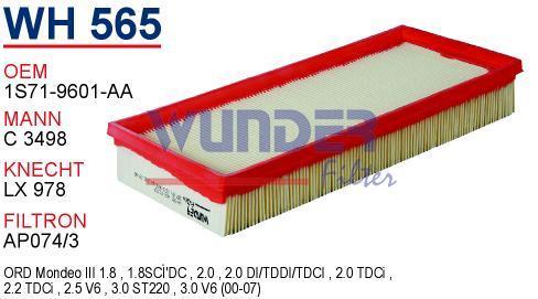 WUNDER WH565 HAVA FİLTRESİ - FORD MONDEO III 00-