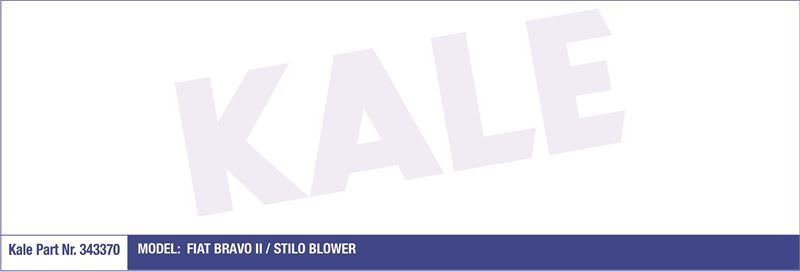 Kale 343370 Kalorifer Motoru Bravo Stılo Manuel Klimalı
