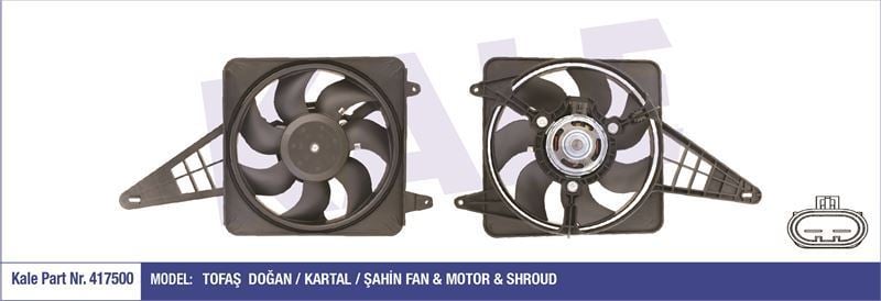 Kale 417500 Fan Motoru M131 Slx  Davlumbazlı Soketlı 160W-300Mm