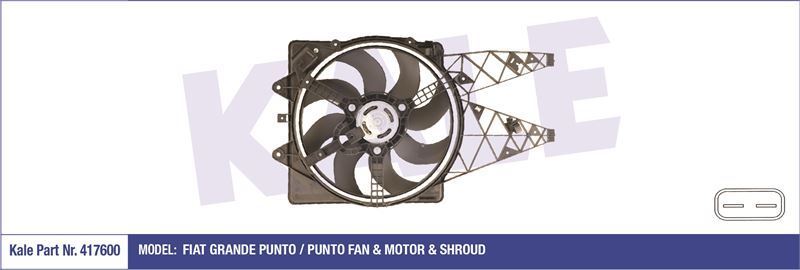 Kale 417600 Fan Motoru Grande Punto 2005 Sonrası 1.3 Jtd 1.9 Jtd 70Hp Ac D
