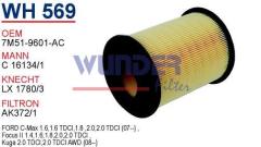 WUNDER WH569 HAVA FİLTRESİ - VOLVO S40 1.6 TDCI