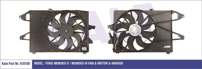 Kale 418100 Fan Motoru Mondeo Iı Iıı Davlumbazlı 180W-384Mm