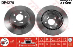Trw Df4270 Fren Diski Arka 5D 300Mm W211 E Serısı 02-