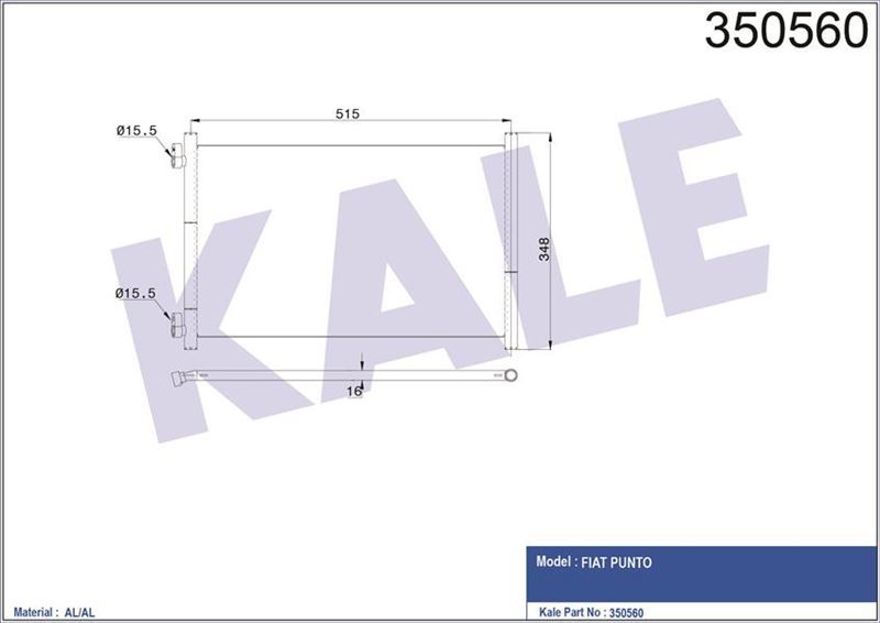 Kale 350560 Klima Radyatörü Al Al Punto
