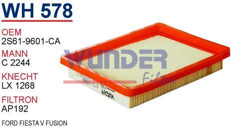 WUNDER WH578 HAVA FİLTRESİ - FİESTA V -02 , FUSİON /FUSİON PLUS -