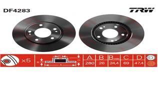 Trw Df4283 Fren Diski Ön Coupe 2002 Sonrası Sonata V 2005 Sonrası Tucson 2004 Sonrası / Care