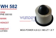 WUNDER WH582 HAVA FİLTRESİ - MGX-POWER 4,6-5,0 / MG ZT 1,8 T