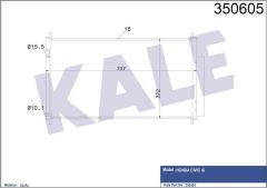 Kale 350605 Klima Radyatörü 707×359×16 Cıvıc Ix 1.4 1.8İ Vtec 2.2