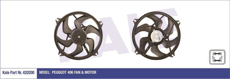 Kale 420200 Fan Motoru 406 280W-385Mm