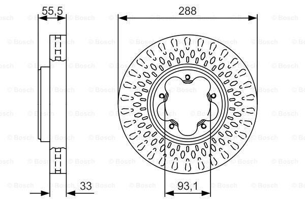 Bosch 0986479A49 Fren Diski Ön Tourneo Custom  2012 Sonrası Transıt  2013 Sonrası Hav