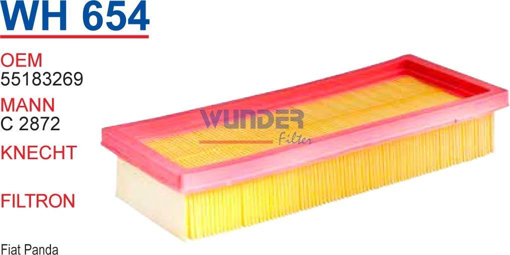 WUNDER WH654 HAVA FİLTRESİ - FİAT PANDA II - PUNTO II 1,1-1,2