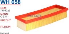 WUNDER WH658 HAVA FİLTRESİ - FİAT PUNTO I -PANDA I 1,1-1,2