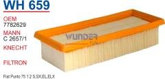 WUNDER WH659 HAVA FİLTRESİ - FiAT PUNTO 75 1.2 S,SX,EL,ELX