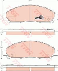 Trw Gdb3466 Fren Balatası Ön D-Max 02-07