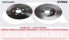 Trw Df4380 Fren Diski Arka Avensıs 1997-2003 Düz 271Mm