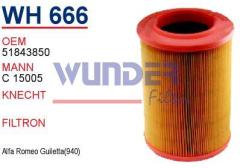 WUNDER WH666 HAVA  FİLTRESİ - ALFA ROMEO GİULİETTA [940] 1,6 JTDM