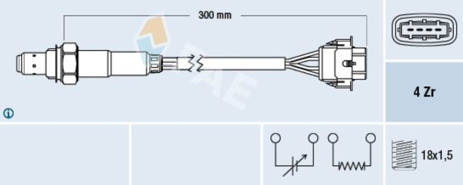 Fae 77246 Lambda Sensörü Astra.G-Vectra.B 1.8 16V *Z18Xe* (P2)