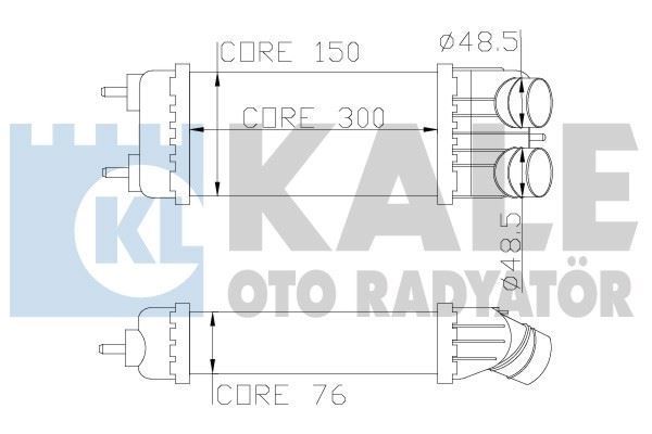 Kale 343700 Turbo Radyatörü 207 2006 Sonrası 1.6 Hdı 1007 2005 Sonrası 1.6 Hdı / C2