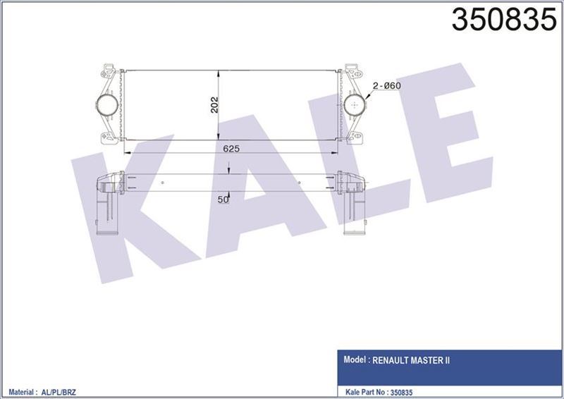 Kale 350835 İntercooler Al/Pl/Brz Mascott