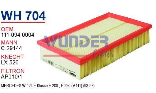 WUNDER WH704 HAVA FİLTRESİ - MERCEDES 124 KASA E200