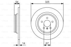 Bosch 0986479D10 Fren Diski Arka [325 /14-11.4 Mm]. Kaplamalı.