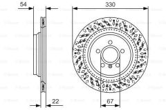 Bosch 0986479D11 Fren Diski Arka [330 /22-19.4 Mm]. Kaplamalı.