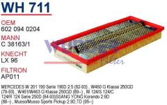 WUNDER WH711 HAVA FİLTRESİ - MERCEDES 201 KASA 190 D 2.5 - 124 KA