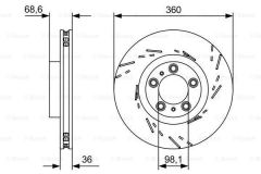 Bosch 0986479D23 Fren Diski Onsag [5D-360Mm Panamera 3.0 S E Hybr